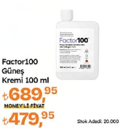 Factor100 100 ml 50 Faktör Güneş Kremi