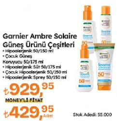 Garnier Ambre Solaire Sensitive Advanced 150 ml 50 Faktör Güneş Spreyi