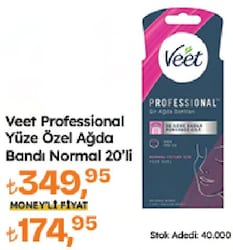 Veet Professional Normal Ciltler için Yüze Özel 20'li Sir Ağda Bandı