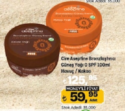 Cire Aseptine Kakao Yağı 100 ml Bronzlaştırıcı Krem