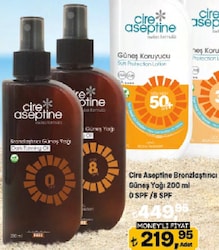 Cire Aseptine 200 ml 8 Faktör Bronzlaştırıcı Yağ