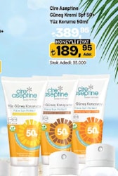 Cire Aseptine Kuru ve Normal Ciltler için 50 ml 50 Faktör Güneş Kremi