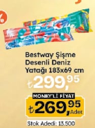 Bestway Şişme Desenli Deniz Yatağı 183x69 cm