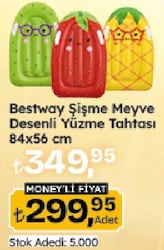 Bestway Şişme Meyve Desenli Yüzme Tahtası 84x56 cm 