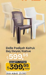 Della Padişah Koltuk Bej/Beyaz/Kahve