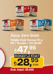 Jazzy Zero Grain Tavuklu 90 gr Yetişkin Kedi Maması