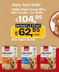 Jazzy Zero Grain Yetişkin Köpek Maması 380 g