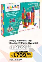 Magly 3 Boyutlu 72 Parça Manyetik Yapı Blokları