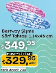 Bestway 42046 114x46 cm Tutmalı Sörf Deniz Yatağı