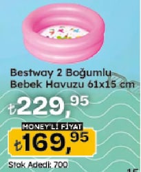 Bestway 51061 61x15 cm 2 Boğumlu Bebek Şişme Havuz
