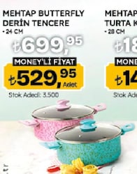 Mehtap Derin Tencere Butterfly 24 cm