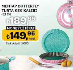 Mehtap Turta Kek Kalıbı Butterfly 28 cm