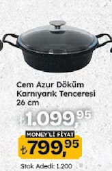 Cem Azur Döküm Karnıyarık Tenceresi 26 Cm
