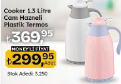 Cooker Cam Hazneli Plastik Termos 1.3 Litre 