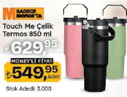 Touch Me Çelik Termos 850 ml 