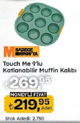 Touch Me Katlanabilir Muffin Kalıbı 9'lu