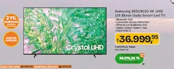 Samsung 65DU8100 4K Ultra HD 65' 165 Ekran Uydu Alıcılı Smart LED TV