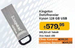 Kingston DataTraveler Kyson DTKN/128GB 128 GB Flash Bellek
