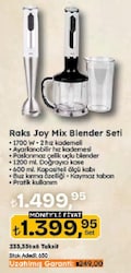 Raks Joy Mix 1700 W Blender Seti