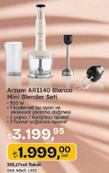 Arzum AR1140 Blanco Mini 1500 W Blender Seti