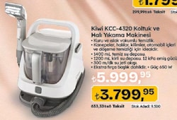Kiwi KCC-4320 Koltuk ve Halı Yıkama Makinesi