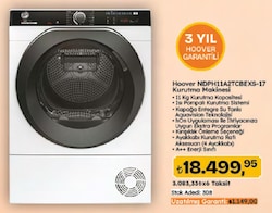 Hoover NDPH11A2TCBEXS-17 Wi-Fi 11 kg Çamaşır Kurutma Makinesi