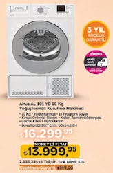 Altus AL 101 YB 10 kg Çamaşır Kurutma Makinesi