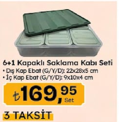 6+1 Kapaklı Saklama Kabı Seti