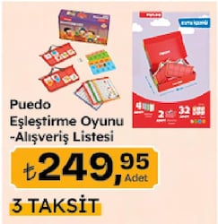 Puedo Shopping List Eşleştirme ve Hafıza Oyunu