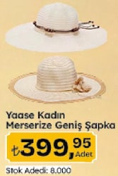 Yaase Kadın Merserize Geniş Şapka