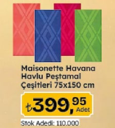 Maisonette Havana Havlu Peştamal Çeşitleri 75x150 cm