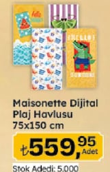 Maisonette Dijital Plaj Havlusu 75x150 cm