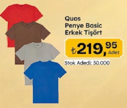 Quos Penye Basic Erkek Tişört