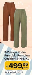 S-Design Kadın Pamuklu Pantolon Çeşitleri