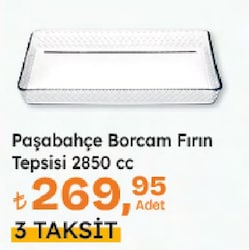 Paşabahçe 59984 2850 cc 37x24 cm Dikdörtgen Borcam