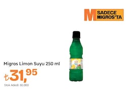Migros Limon Suyu 250 Ml