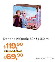 Danone Kakaolu 180 ml 6'lı Paket Süt