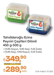 Tahsildaroğlu Dilimli Ezine Koyun Peyniri 450 gr