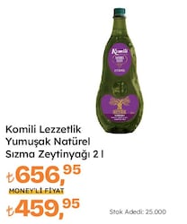 Komili Ege Lezzetlik Yumuşak Natürel Sızma Zeytinyağı 2 lt