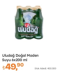Uludağ Sade 200 ml 6'lı Maden Suyu
