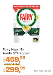 Fairy Hepsi Bir Arada Limon Bulaşık Makinesi Tableti 50'li