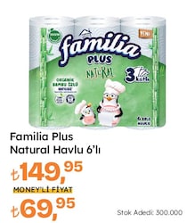 Familia Plus Natural 6'lı Kağıt Havlu