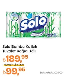 Solo Bambu Katkılı 16'lı Tuvalet Kağıdı