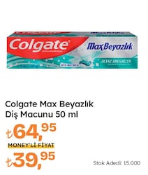 Colgate Max White Beyaz Kristaller Florürlü Diş Macunu 50 ml