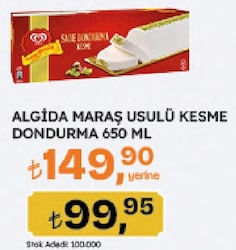 Algida 650 ml Maraş Usulü Kesme Dondurma
