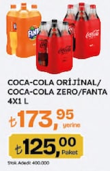 Coca Cola 1 lt 4'lü