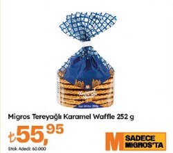 Migros Tereyağlı Karamel Waffle 252 gr
