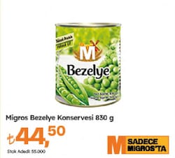 Migros 830 gr Bezelye Konservesi