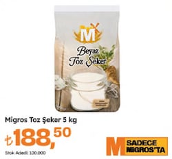 Migros Toz Şeker 5 kg