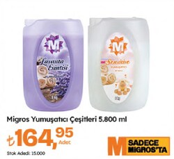 Migros Yumuşatıcı Çeşitleri 5.800 ml